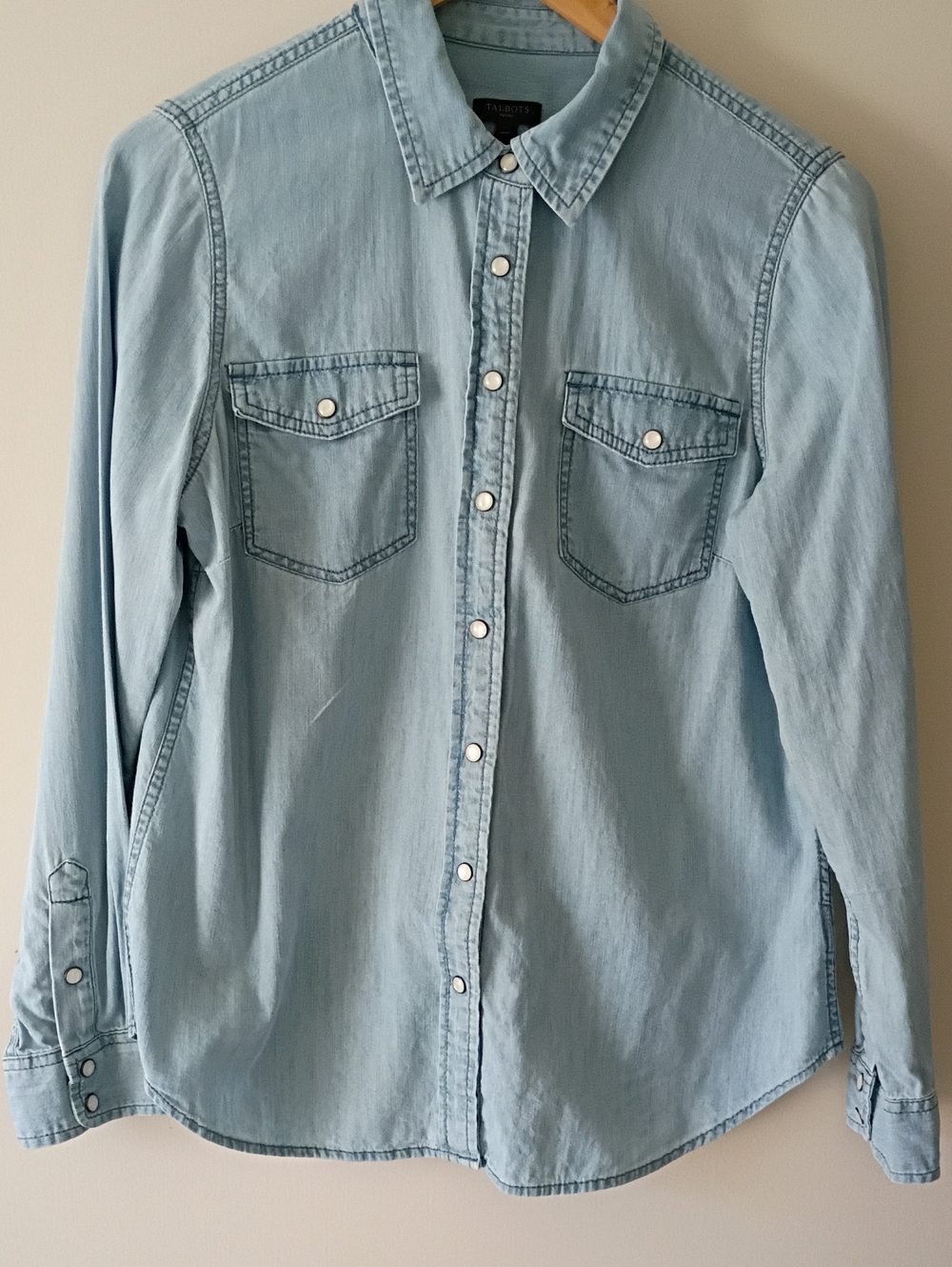 Talbots Light Blue Denim Button-Down Shirt